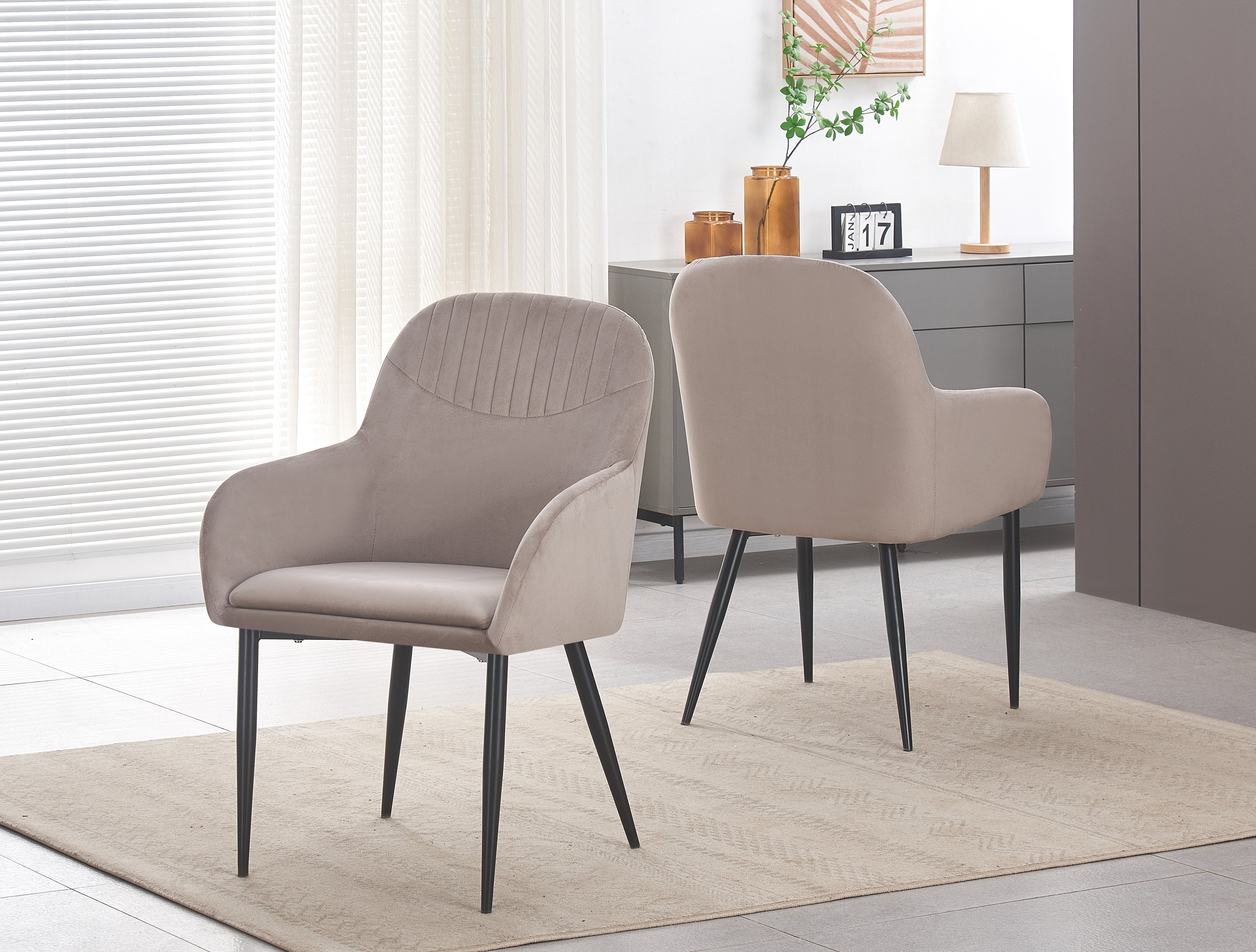 Morgan Set of 2 Dining Chairs - Grey
