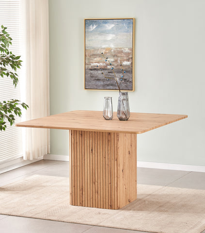 Eden Square 6 Seater Dining Table - Natural Oak