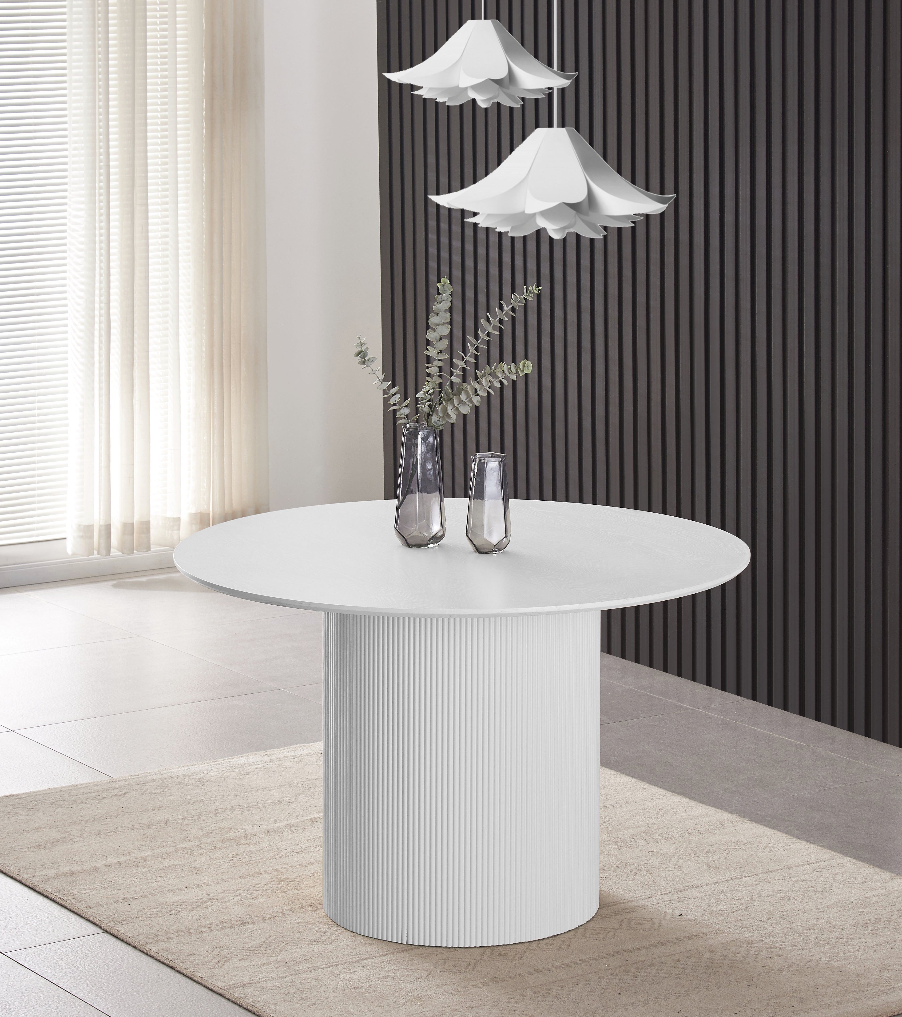 Pure Round Dining Table 120cm, Seater White, 1-Year Warranty