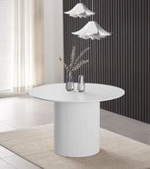 Pure Round 6 Seater Dining Table 120cm - White