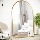 Legacy Extra Large Arch Mirror Brushed Brass - 180x110cm