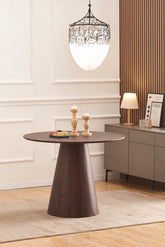 Buy round walnut dining table Grove 6 seater 120cm