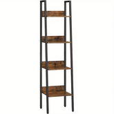 Bark Ladder 4-Tier Bookcase Shelf - Rustic Oak