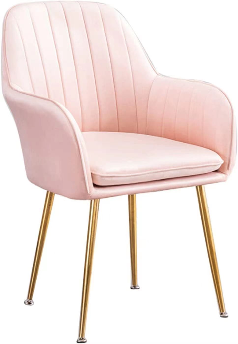 Lola Set of 2 Dining Chairs - Pink/Gold