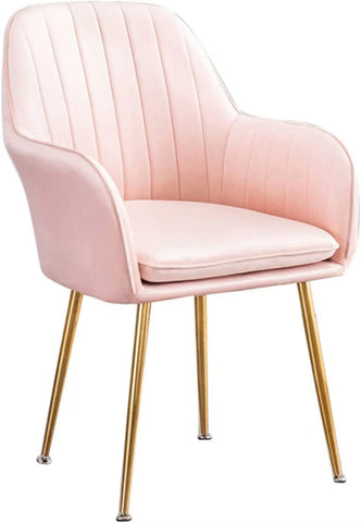 Lola Set of 2 Dining Chairs - Pink/Gold