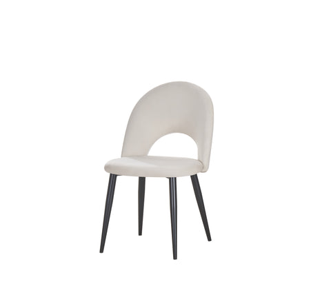 Chelsea Set of 2 Dining Chairs - Beige Velvet