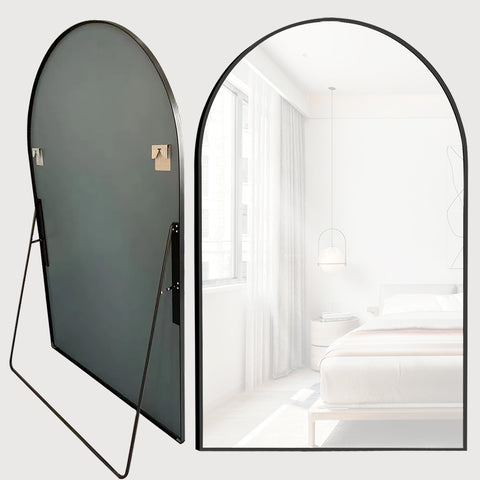Optim Noir Extra Large Arch Mirror Black - 180x110cm