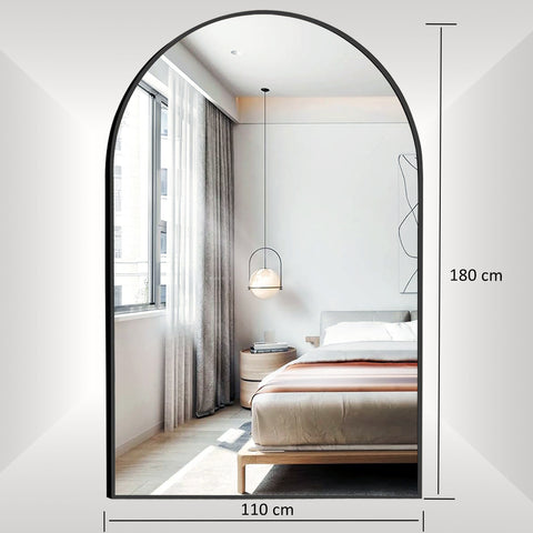 Optim Noir Extra Large Arch Mirror Black - 180x110cm