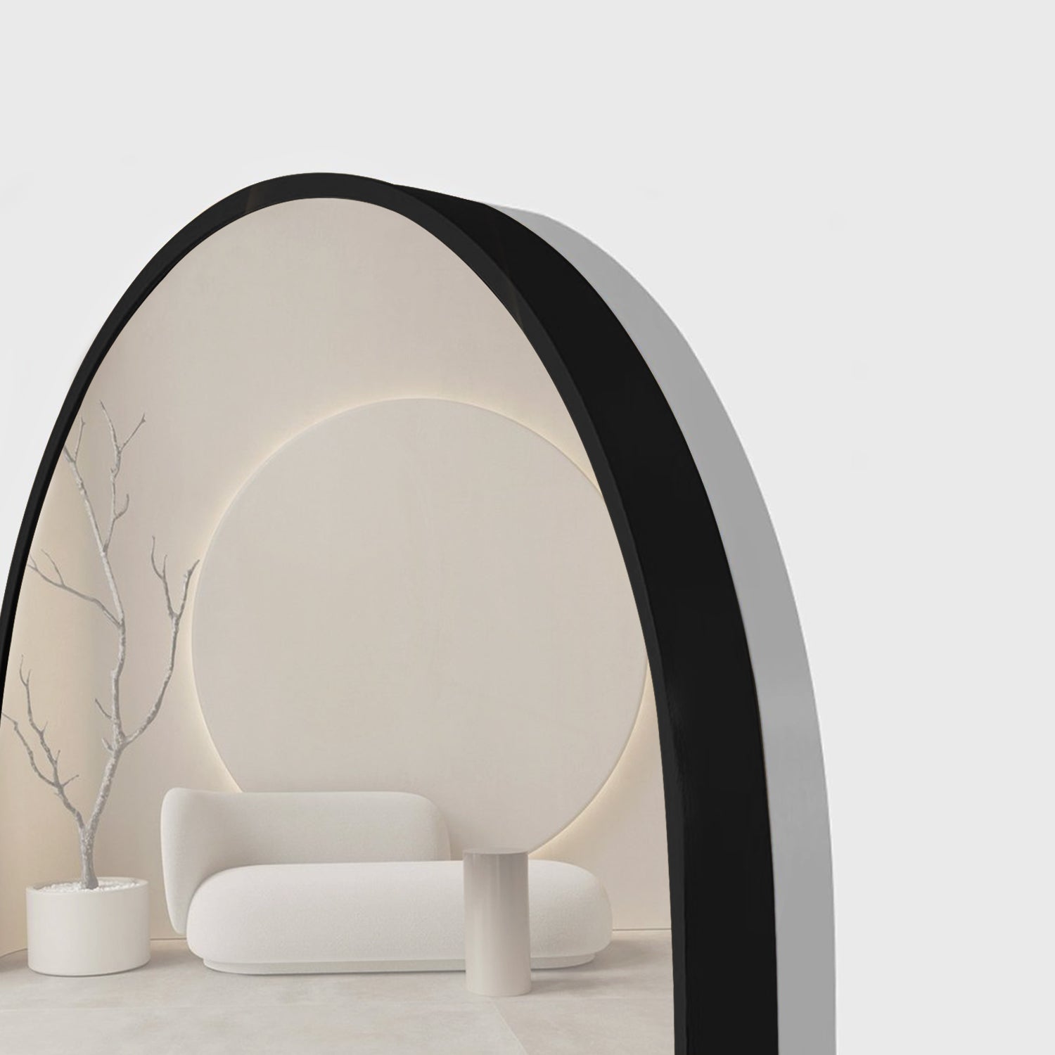 Optim Noir Extra Large Arch Mirror Black - 180x110cm