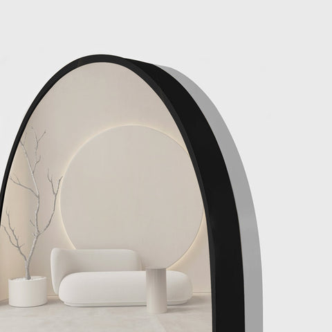 Optim Noir Extra Large Arch Mirror Black - 180x110cm