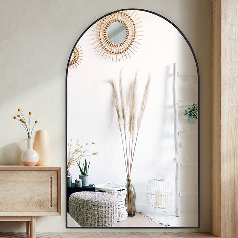 Optim Noir Extra Large Arch Mirror Black - 180x110cm