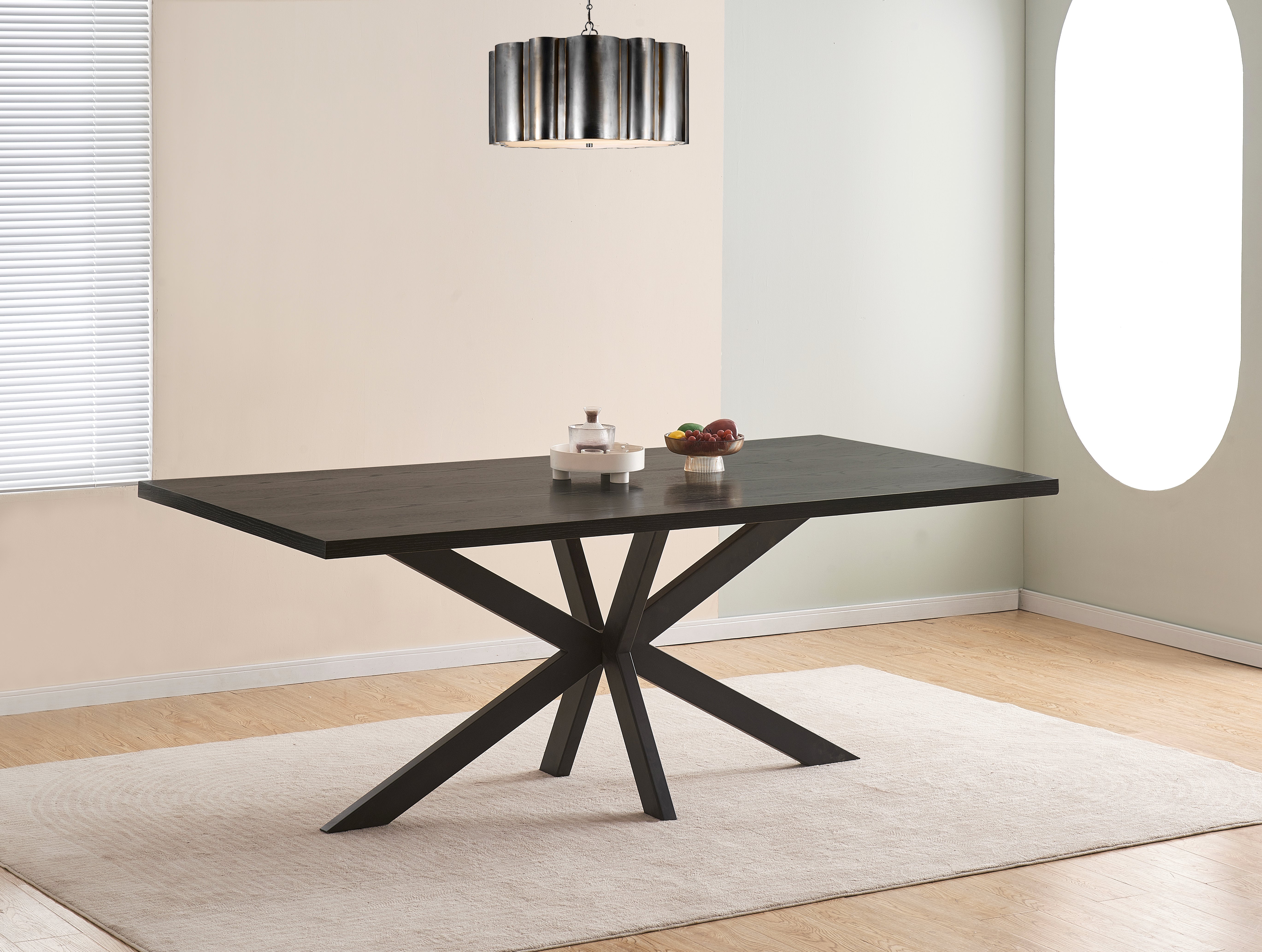 Black 8 seater dining table UK – Charlton 200cm rectangular table