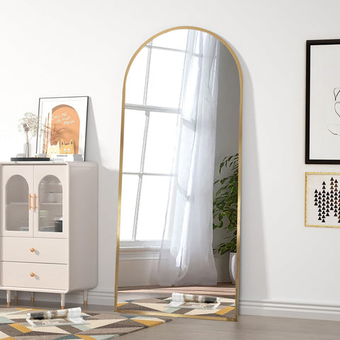 Legacy Large Arch Mirror Brushed Brass - 180x80cm