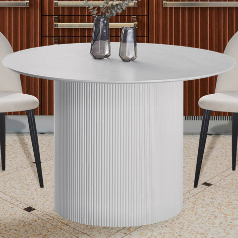 Pure Round 6 Seater Dining Table 120cm - White