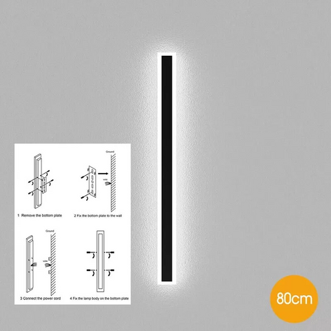 Longton LED Wall Light Long Strip 100cm White Light