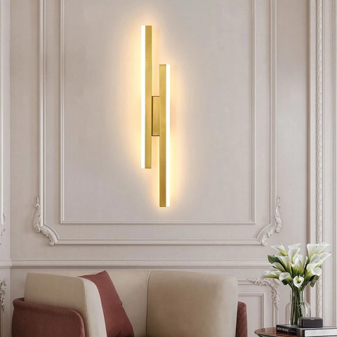 Elite LED Wall Modern Wall Light Warm White - Brushed Brass