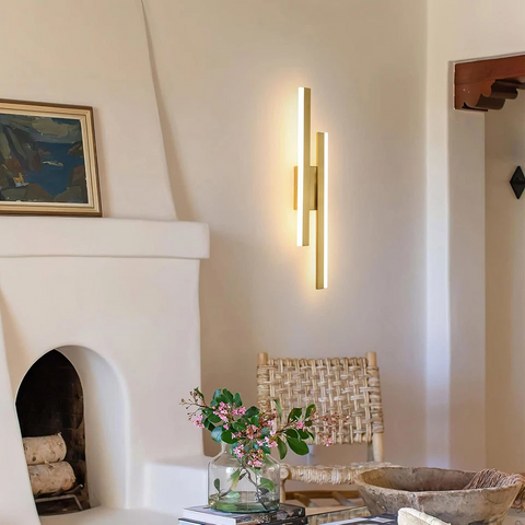 Elite LED Wall Modern Wall Light Warm White - Brushed Brass