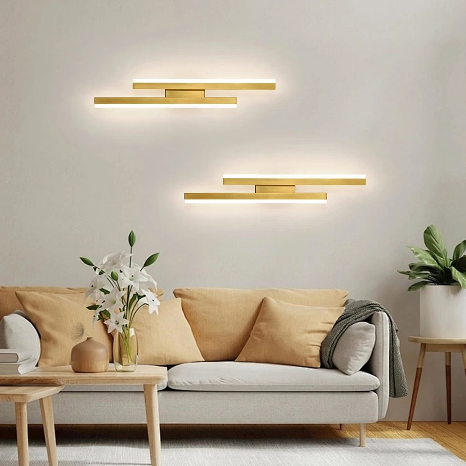 Elite LED Wall Modern Wall Light Warm White - Brushed Brass