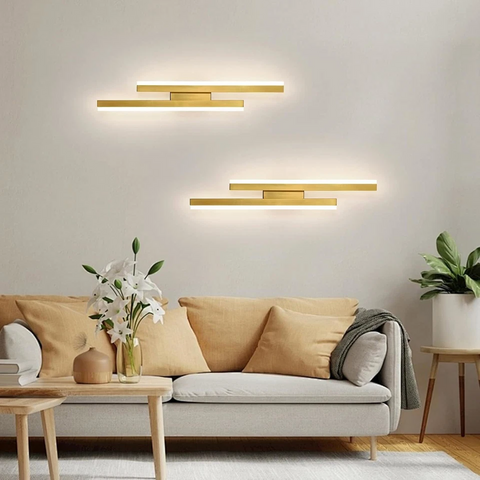 Elite LED Wall Modern Wall Light Warm White - Brushed Brass